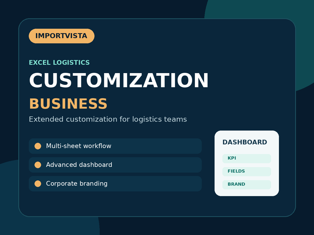 ImportVista Personalización Excel Logística Business